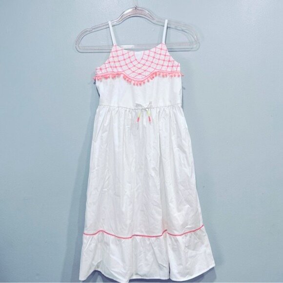 White Dress with Pink Accents size 12 - Picture 6 of 13